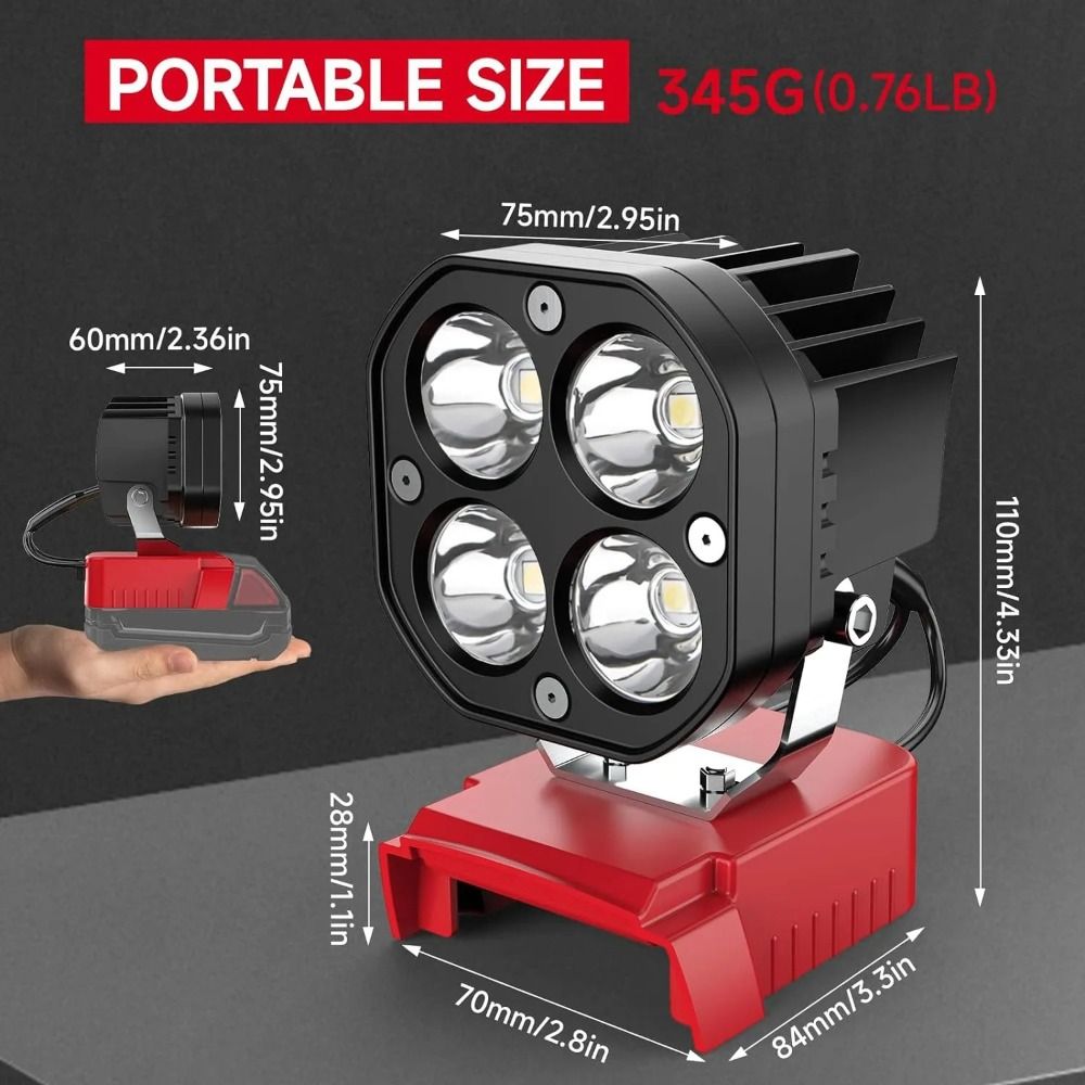 6500K, 6000LM Job Site Lightin - Power Tools For Construction 评论和价格