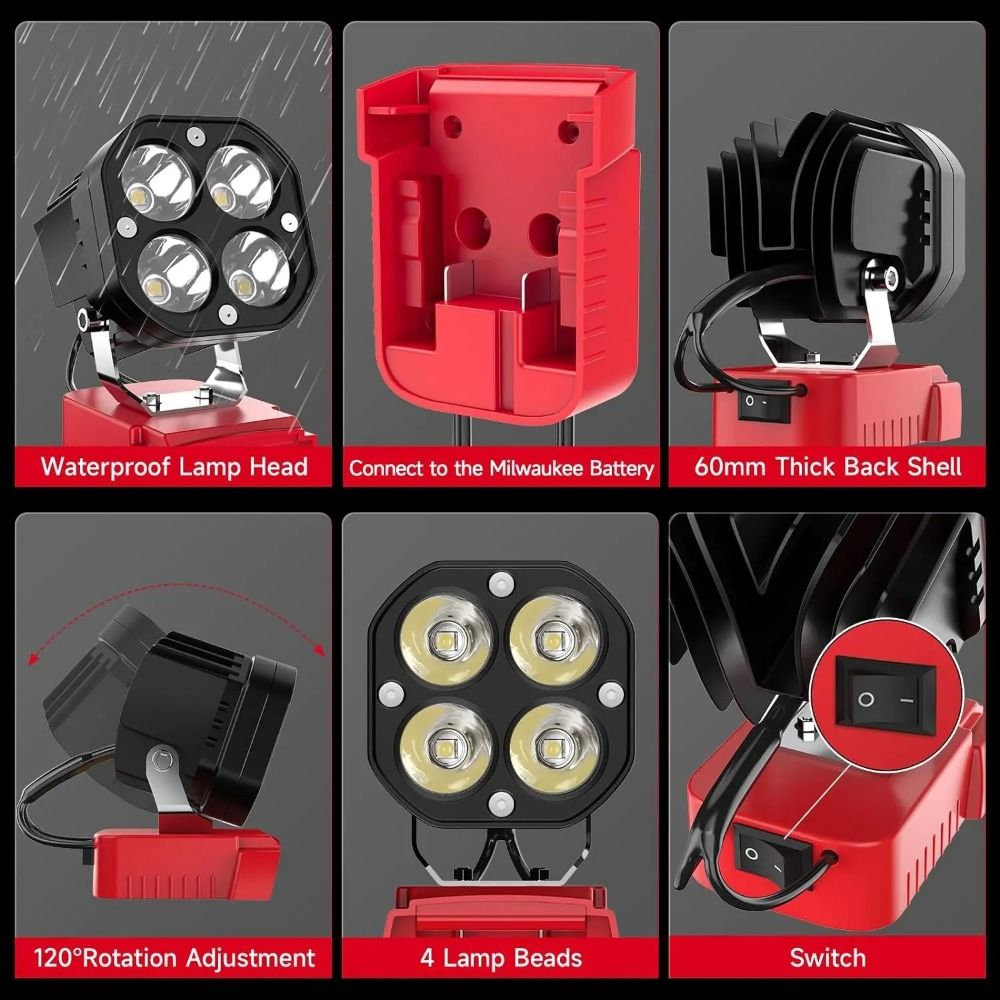 6500K, 6000LM Job Site Lightin - Power Tools For Construction 评论和价格