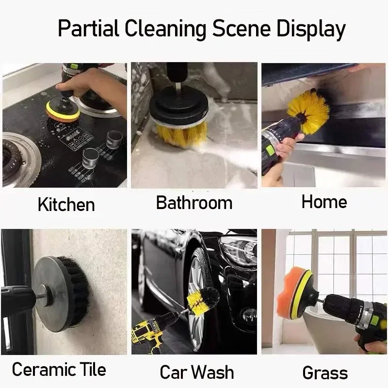 Electric Cleaning Brush Drill  - Power Tools Yellow 评论和价格