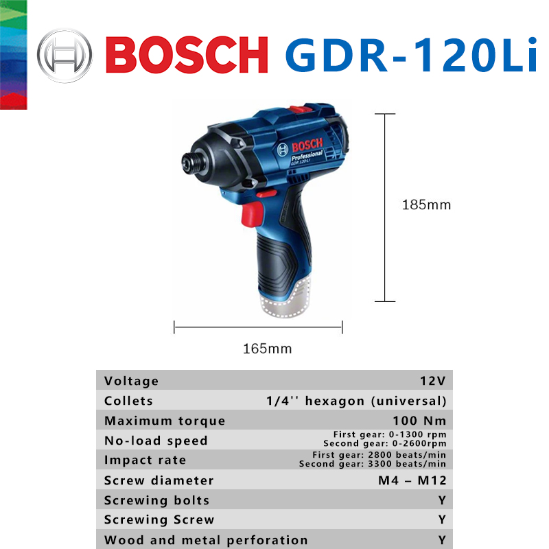 Bosch Original GDR 120-LI Rech - Impact Driver Cordless 评论和价格