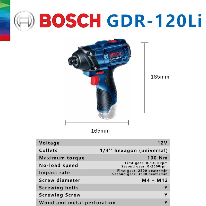 Bosch Original GDR 120-LI Rech - Impact Driver Cordless 评论和价格