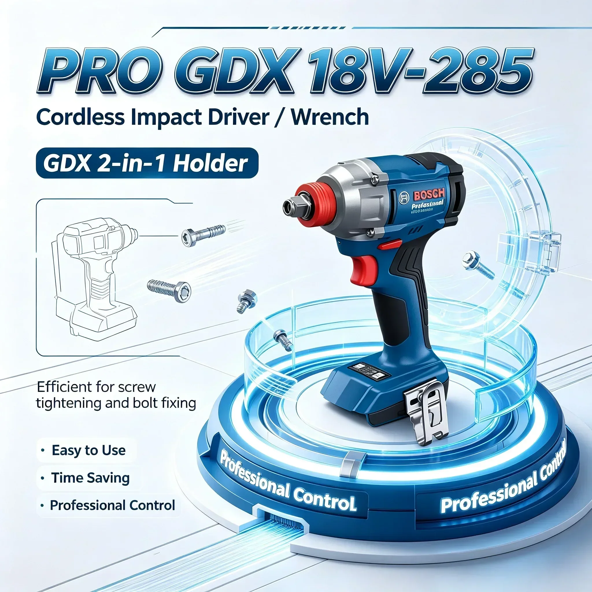 Bosch GDX 18V-285 Cordless Imp - Impact Driver Cordless 评论和价格